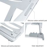 Aluminum Alloy Cooling Holder Desktop Portable Simple Laptop Bracket  Six-stage Support  Size: 21x26cm (Black Grey)