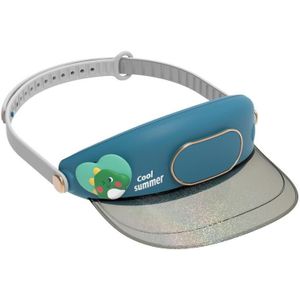 Cute Pet Bladeless Fan Hat USB Oplaadbare Verstelbare Speed Summer Sun Protection Zonnescherm Fan (Love Dragon)