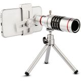 Outdoor Telescope Mobile Phone Accessories Shooting Telephoto Lens with Universal Metal Clip( 18X)