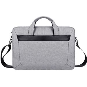DJ06 Oxford Cloth Waterproof Wear-resistant Portable Expandable Laptop Bag for 14.1 inch Laptops  with Detachable Shoulder Strap(Grey)
