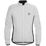 Reflective High-Visibility Lightweight Sports Jacket Packable Windproof Long Sleeve Sportswear  Size:M(White)