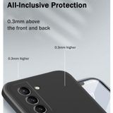 For Samsung Galaxy S21 5G Solid Color Imitation Liquid Silicone Straight Edge Dropproof Full Coverage Protective Case(Black)