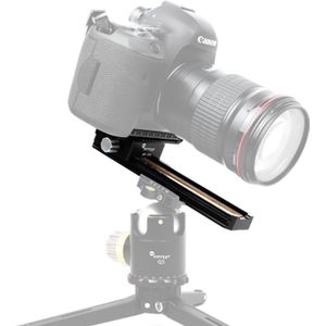 FITTEST 180mm Precision Aluminium 2-way Macro Rail Slider Tripod Head Quick Release Plate Holder