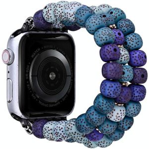 Eenvoudige Bodhi-kralen horlogeband voor Apple Watch-serie 8 & 7 41 mm / SE 2 & 6 & SE & 5 & 4 40 mm / 3 & 2 & 1 38 mm (Bodhi Blue)