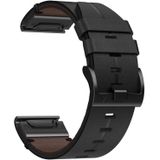 Voor Garmin Fenix 7 Pro 47 mm 22 mm lederen textuur horlogeband
