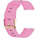 For Samsung Galaxy Watch4 Classic 42mm 20mm Nylon Woven Watch Band(Pink)