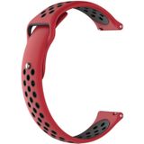 Double Colour Silicone Sport Wrist Strap for Huawei Watch Series 1 18mm (Red Black)