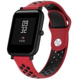 Double Colour Silicone Sport Wrist Strap for Huawei Watch Series 1 18mm (Red Black)