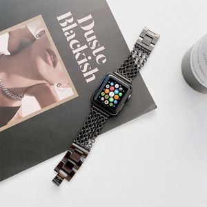 Creatieve ketting roestvrijstalen metalen horlogeband voor Apple Watch Series 7 41mm / 6 & SE & 5 & 4 40mm / 3 & 2 & 1 38mm