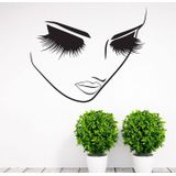 2 PCS Makeup Wall Salon Wall Beauty Studio Wall Art Decoration Sticker Wall Sticker  Size:65×57cm
