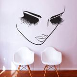2 PCS Makeup Wall Salon Wall Beauty Studio Wall Art Decoration Sticker Wall Sticker  Size:65×57cm