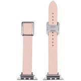 Magnetic Silver Square Buckle Watch Band For Apple Watch Series 7 45mm / 6&SE&5&4 44mm / 3&2&1 42mm(Dust-color)