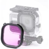 Square Housing Diving Color Lens Filter for GoPro HERO8 Black Original Waterproof Housing (Purple)