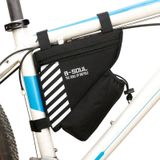 B-Soul fietstassen met water fles driehoek Pouch Solid fietsen front buis frame zak zak  grootte: 20.5 * 18 * 5cm (blauw)