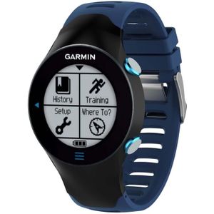 Smart Watch Silicone Wrist Strap Watchband for Garmin Forerunner 610(Dark Blue)