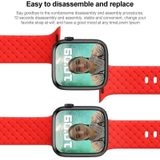 Gevlochten textuur Silicone Watch Band voor Apple Watch Series 7 45mm / 6 & SE & 5 & 4 44mm / 3 & 2 & 1 42 mm
