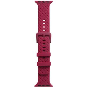 Gevlochten textuur Silicone Watch Band voor Apple Watch Series 7 45mm / 6 & SE & 5 & 4 44mm / 3 & 2 & 1 42 mm