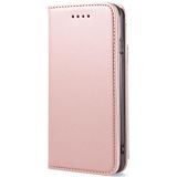 For iPhone 6 / 6s Strong Magnetism Shockproof Horizontal Flip Liquid Feel Leather Case with Holder & Card Slots & Wallet(Rose Gold)