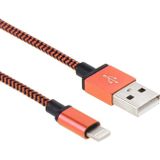 2m Woven Style 8 Pin to USB Sync Data / Charging Cable  For iPhone 6 & 6 Plus  iPhone 5 & 5S & 5C  iPad Air 2 & Air  iPad mini 1 / 2 / 3  iPod touch 5(Orange)