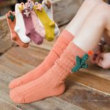 Baby Cartoon Anti-Slip Knitted Long Socks Knee Socks  Size:M(Purple)