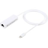 QTS-LAN8152B 1m 8 Pin to RJ45 Ethernet LAN Network Adapter Cable  for iPhone X & XS & XR & XS MAX  iPhone 8 Plus & 7 Plus  iPhone 8 & 7 iPad(White)