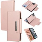Ultra-thin Separable Magnetic Horizontal Flip Leather Case with Card Slot & Wallet For iPhone 13 Pro(Pink)
