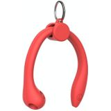 For AirPods 1 / 2 / AirPods Pro / Huawei FreeBuds 3 Wireless Earphones Silicone Anti-lost Lanyard Ear Hook(Red)