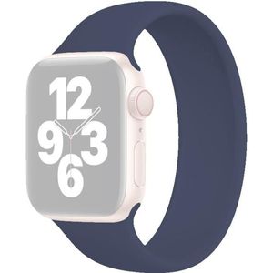 Voor Apple Watch Series 7 45 mm / 6 & SE & 5 & 4 44mm / 3 & 2 & 1 42mm Solid Color Elastische Siliconen Vervanging Polsriem Horlogeband  Afmeting: L 156mm