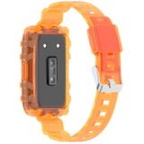 Voor Huawei Band 7 Integrated Transparant Silicone Watch Band (Orange)