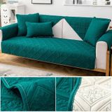 Four Seasons Universal Simple Modern Non-slip Full Coverage Sofa Cover  Size:90x120cm(Versailles Green)