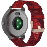 20mm Stripe Weave Nylon Wrist Strap Watch Band for Garmin Venu  Vivomove 3  Vivoactive 3  Forerunner 245 / 645 (Red)
