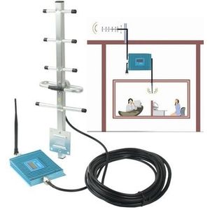 GSM 900 Cellular Phone Signal Repeater Booster With Screen + Antenna (Coverage: 150 Square meters around)
