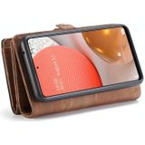 For Samsung Galaxy A72 5G / 4G CaseMe Detachable Multifunctional Horizontal Flip Leather Case  with Card Slot & Holder & Zipper Wallet & Photo Frame(Brown)