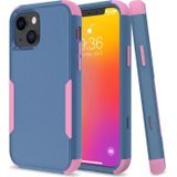 Commuter Shockproof TPU + PC Protective Case For iPhone 13 mini(Royal Blue + Pink)
