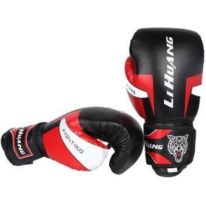 LIHUANG S1 Fitness Boxing Gloves Adult Sanda Training Gloves  Size: 10oz(Black)