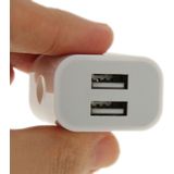 2-Ports 5V 2A USA stekker USB oplader  Voor iPad  iPhone  Galaxy  Huawei  Xiaomi  LG  HTC en Other Smart Phones  Oplaadbare Deviceswit