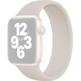 Voor Apple Watch Series 7 41mm / 6 & SE & 5 & 4 40mm / 3 & 2 & 1 38mm Effen Kleur Elastische Siliconen Vervanging Polsriem Horlogeband  Grootte: S 130mm (Starlight)