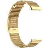 For Huawei GT/GT2 46mm/ Galaxy Watch 46mm/ Fossil Fossil Gen 5 Carlyle 46mm Stainless Steel Mesh Watch Wrist Strap 22MM(Gold)