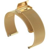 For Huawei GT/GT2 46mm/ Galaxy Watch 46mm/ Fossil Fossil Gen 5 Carlyle 46mm Stainless Steel Mesh Watch Wrist Strap 22MM(Gold)