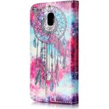 For Galaxy J3 (2017) (EU Version) Butterfly Wind Chimes Pattern Horizontal Flip Leather Case with Holder & Card Slots & Wallet