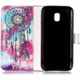 For Galaxy J3 (2017) (EU Version) Butterfly Wind Chimes Pattern Horizontal Flip Leather Case with Holder & Card Slots & Wallet