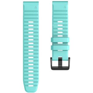 For Garmin Fenix 6X 26mm Smart Watch Quick Release Silicon Wrist Strap Watchband(Teal)