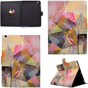 For iPad 5 / 6 Horizontal Flip Leather Case with Holder & Card Slot & Sleep / Wake-up Function(Flamingo)