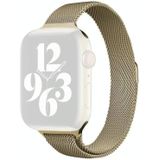 Milan Loopback Small Waist Replacement Watchband For Apple Watch Series 6 & SE & 5 & 4 40mm / 3 & 2 & 1 38mm(Vintage Gold)