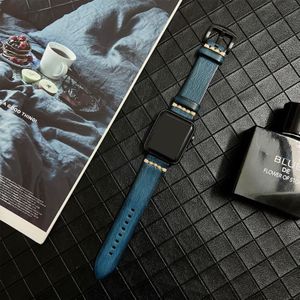 Lederen horlogeband voor Apple Watch Series 7 45 mm / 6 & SE & 5 & 4 44mm / 3 & 2 & 1 42mm
