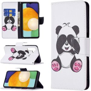 Voor Samsung Galaxy A13 5G Gekleurde Tekening Patroon Horizontale Flip Phone Lederen Case met Houder & Card Slots & Wallet (Panda)