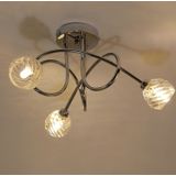 15W G9 3-heads Ceiling Lamp Living Room Dining Room Bedroom Crystal Glass Lamps Chandelier without Light Source