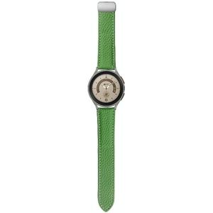 Voor Samsung Galaxy Watch5 40 mm / 44 mm Litchi lederen horlogeband zilveren gesp