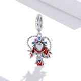 S925 Sterling Silver Sichuan Opera Dolls Hanger DIY Armband Necklace Accessoires