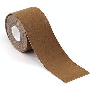 2 PCS Chest Stickers Sports Tape Muscle Stickers Elastic Fabric Nipple Stickers  Specification: 5cm x 5m(Brown)
